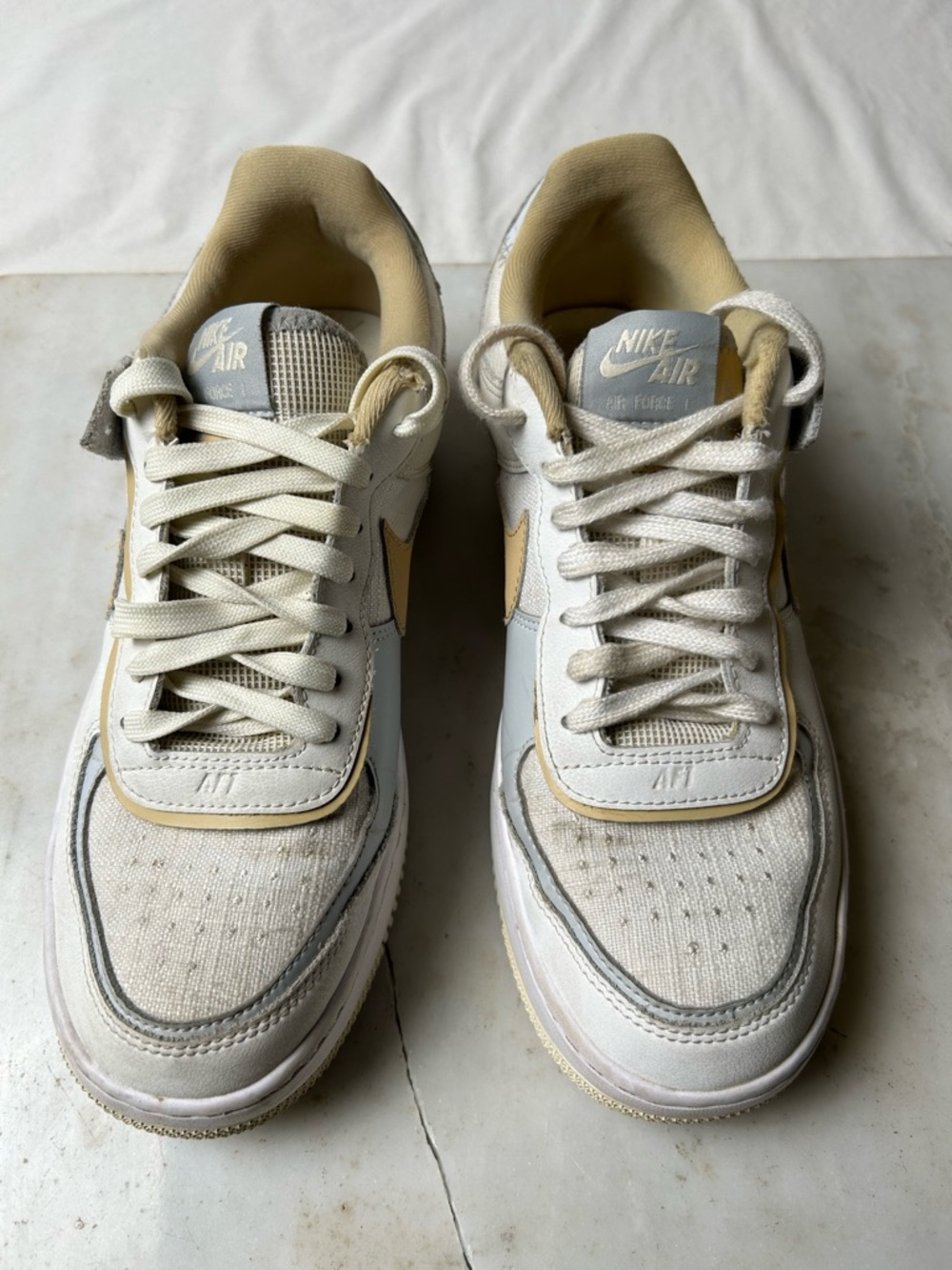 Air Force 1 Nike Women’s Low-Top Sneakers in Cream and Tan